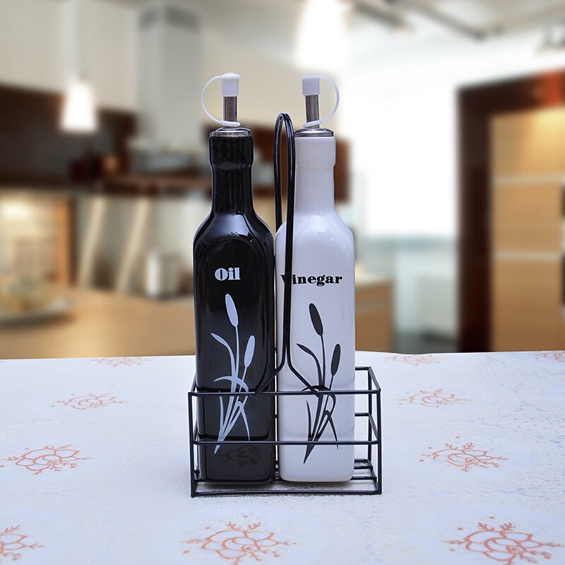 Juego de botellas de aceite en aerosol para cocina, contenedor de botella de aceite de cerámica grande sin goteo, utensilios de cocina OC50TL