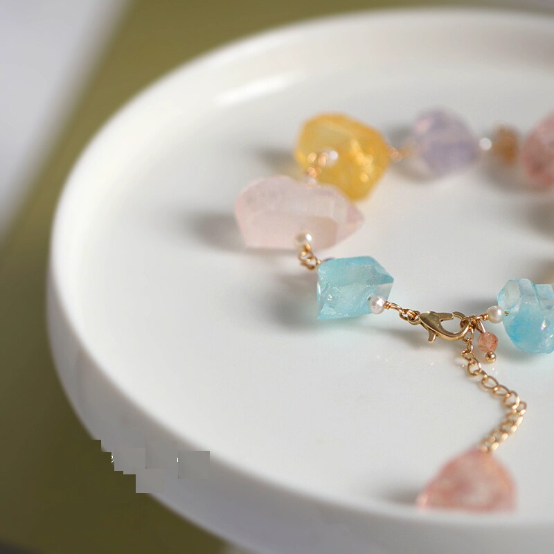 Verstelbare Natuurlijke Amethist Barokke Witte Parel Armbanden Voor Meisje Beste Vriend Luxe Stone Sieraden