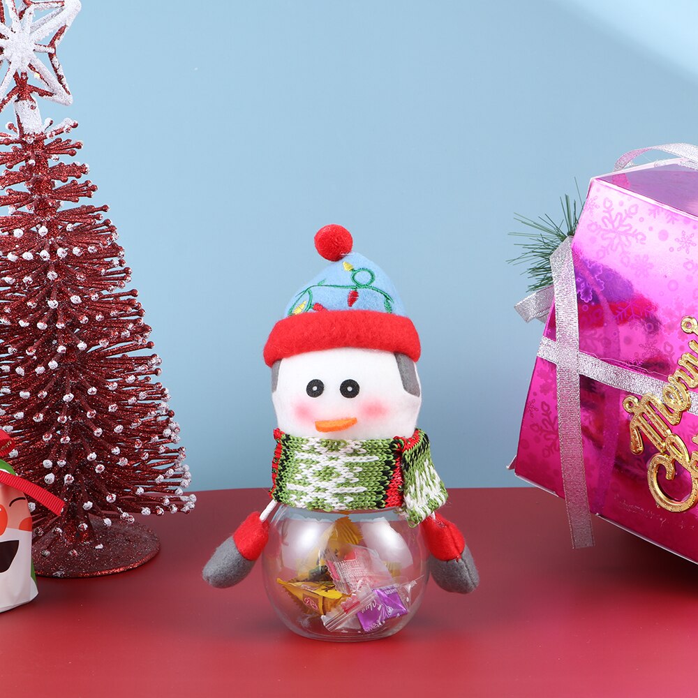 Glædelig juledyr snemand julemanden xmas ornament cookies poser børn sukker krukke slik opbevaringsboks