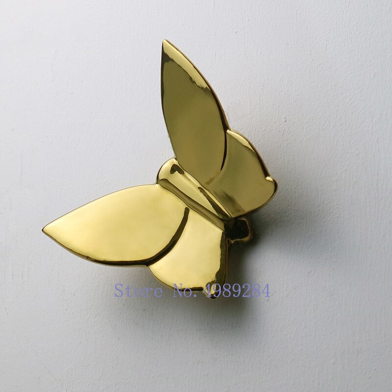 Creatividad cerámica mariposa montaje en pared Fondo estereoscópico pared decoración moderna del hogar Decoración colgante para habitación de niños