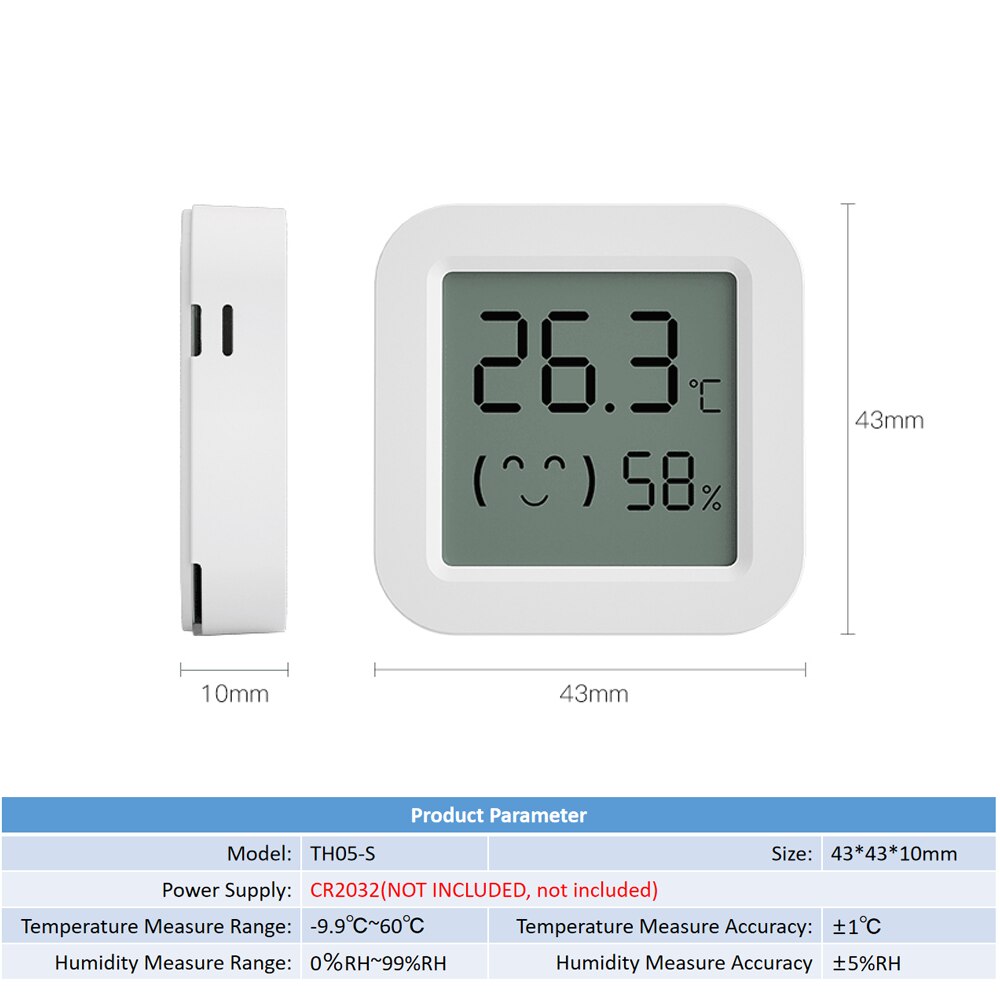 Mini termometr higrometr cyfrowy wyświetlacz LCD kryty elektroniczny czujnik temperatury i wilgotności miernik uśmiechnięta twarz wyświetlacz