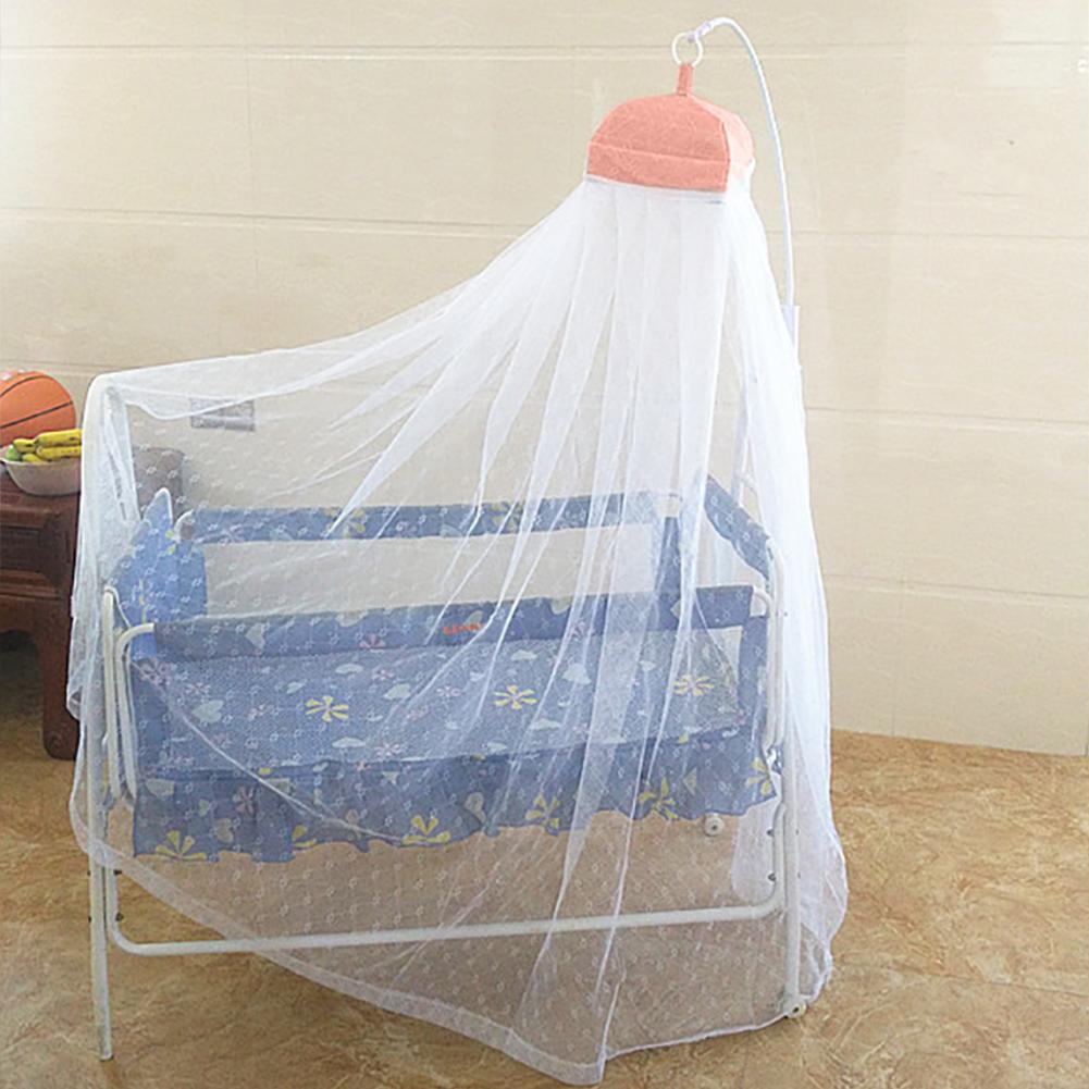 Moustiquaire blanche pour lit d'enfants | Moustiquaire, support de poussette, pour enfants, rideau en dentelle, dôme de princesse