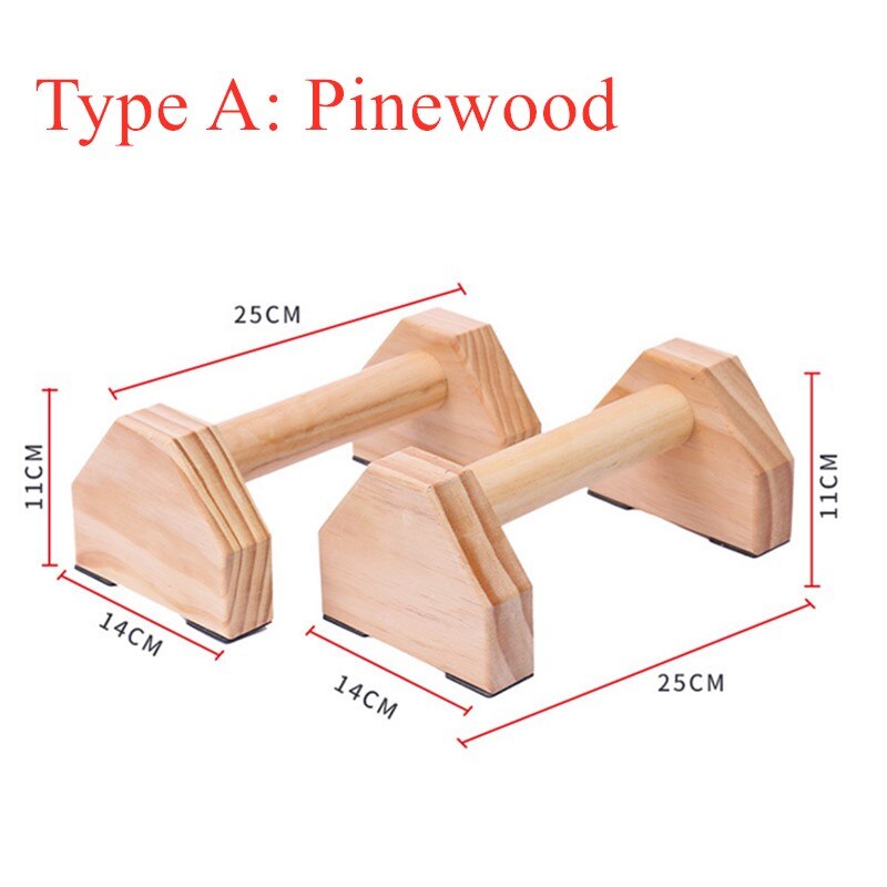 Tabla de flexiones de madera para hombre y mujer, barras de soporte de entrenamiento para Fitness, culturismo, equipos deportivos para el hogar: Type A 25cm