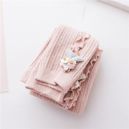 Collant per bambini per ragazze autunno inverno collant per bambini lavorati a maglia Leggings caldi per bambini moda collant per ragazze 0-6 anni nuovo: Cielo Blu / 12m