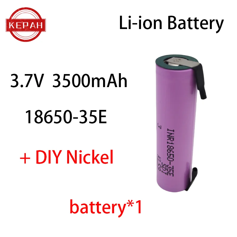 Customized5S2P 5S3P 5S4P 6S2P 8.4V 3.7V 10.8V 16.8V 18V 25.2V 18650 35E battery pack 3500mAh for screwdriver electric drill cell: PURPLE