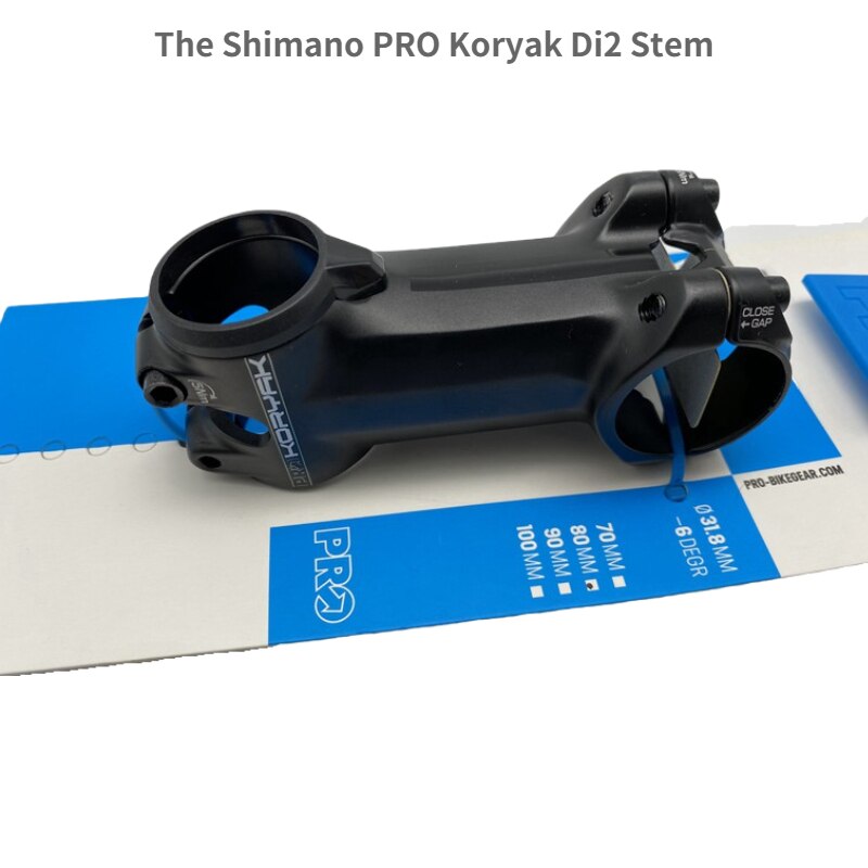 Shimano – tige PRO Koryak Di2, 0 degré + 6 °/-6 ° degrés, 1-1/8 &#39;&#39;31.8mm 35/50/60/70/80/90/100