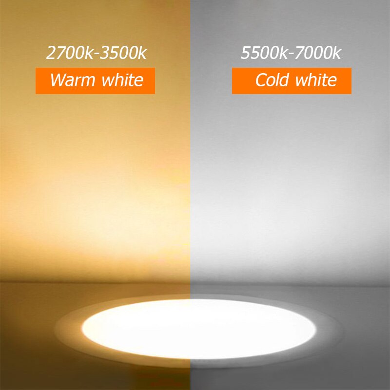 Spot lumineux LED encastrable rond pour le plafond, éclairage d'intérieur, lumière blanche chaude ou froide, 3/5/7/9/12/15W, 220/240V, 10 unités