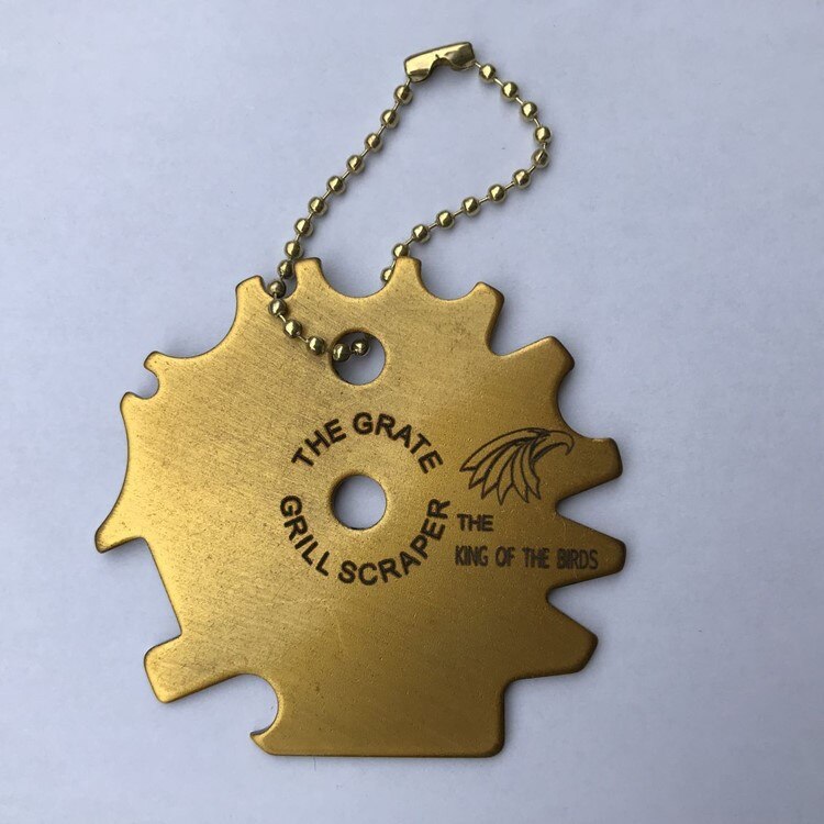 Portable Metal BBQ Grills Grate Cleaner Cleaning Barbecue Scraper Scrubber Tool Stainless Steel Grill Scraper BBQ Accessories: F