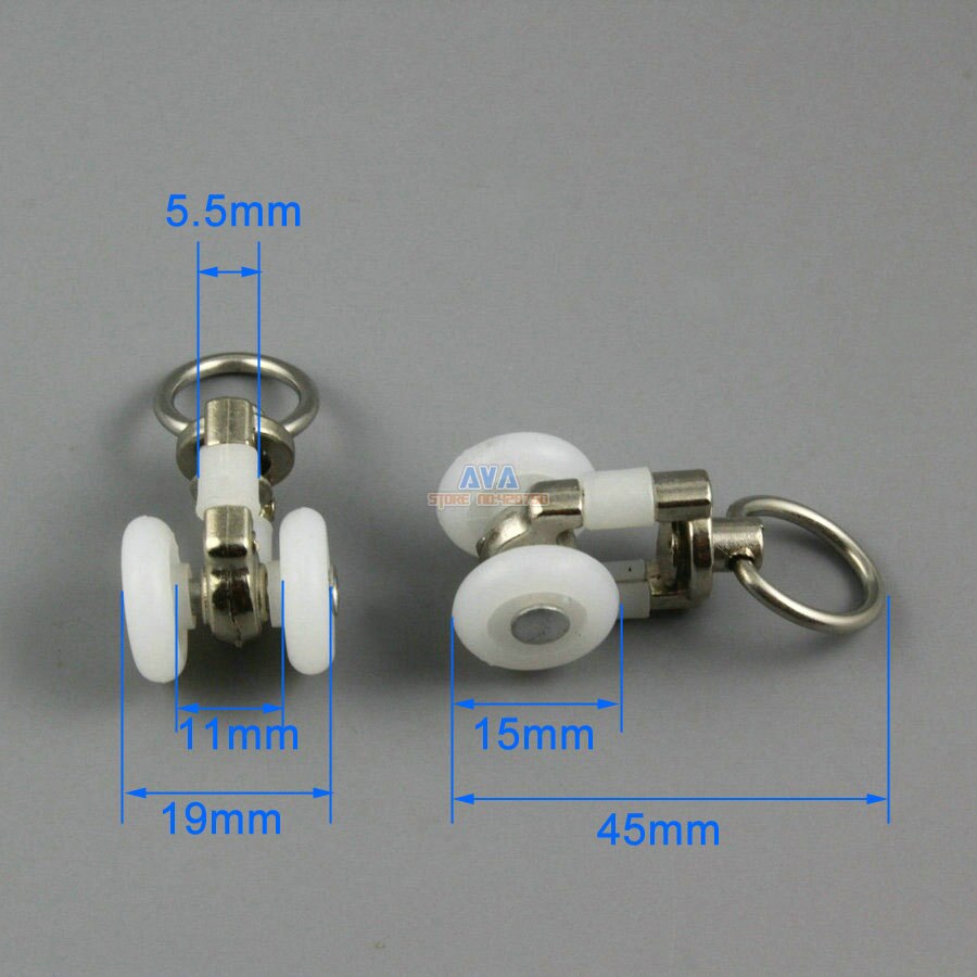 20 Pieces Curtain Track Roller Curtain Track Slide Gliders 19x45mm