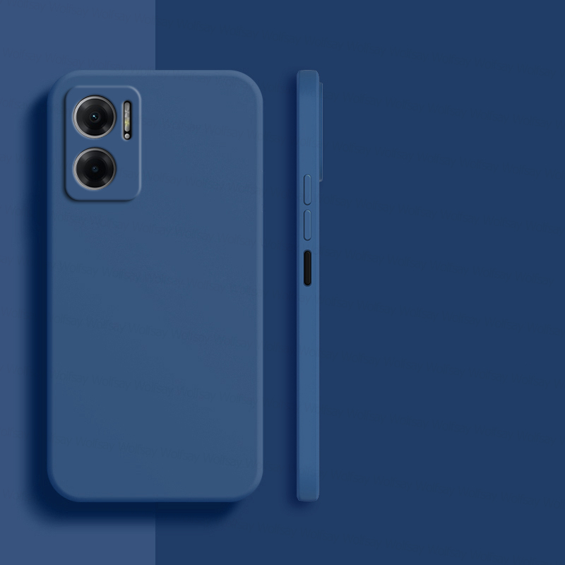 per Xiaomi Redmi 10 5G Custodia Xiaomi Redmi 12C 10C 9 10 5G coperchio Antiurto silicone Liquido TPU Cassa Posteriore Del Telefono Xiaomi Redmi 10 5G: Tessuto di cotone / Blu