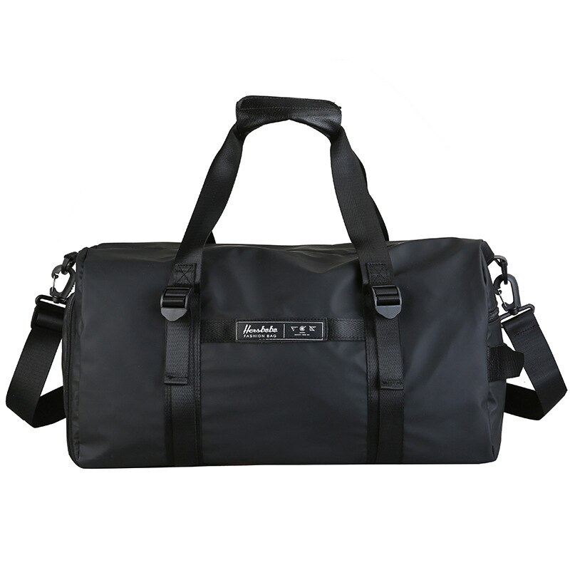 Multifunctional Travel Bag Shoes Training Fitness Gym Bags Large Outdoor Duffle Bag Oxford Sports Luggage Bag With Zipper: Black