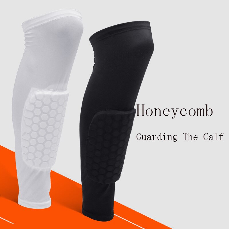 Calentadores deportivos para baloncesto, fútbol, voleibol, Protector de pierna, equipo de protección deportiva, elásticos para correr, color blanco y negro