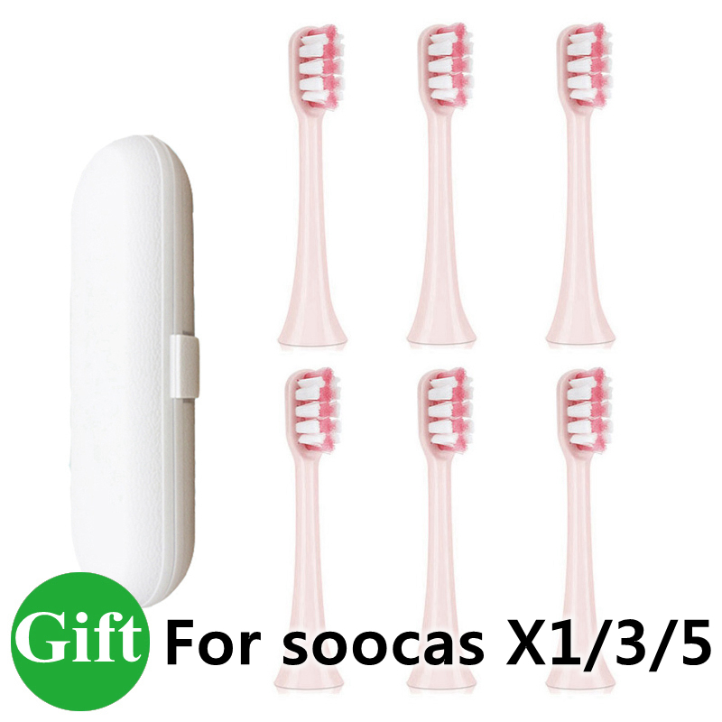 Udskiftning af tandbørstehoveder til xiaomi soocas  x3 til soocas / xiaomi mijia soocare  x3 elektriske tandbørstehoveder rejsetaske: Til soocas pink