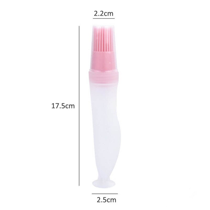 Botella de aceite con cepillo, cepillo portátil de silicona para barbacoa, botella con brocha aplicadora de aceite con tapa, dispensador de aceite de cocina, accesorios para barbacoa