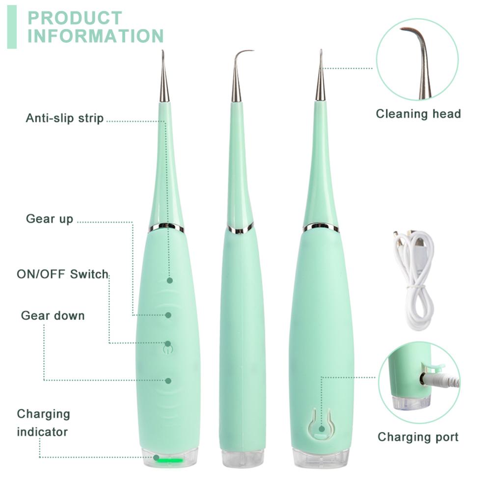Portable Electric Ultrasonic Dental Scaler Tooth Calculus Tool Sonic Remover Stains Tartar Plaque Whitening Oral Cleaner Machine