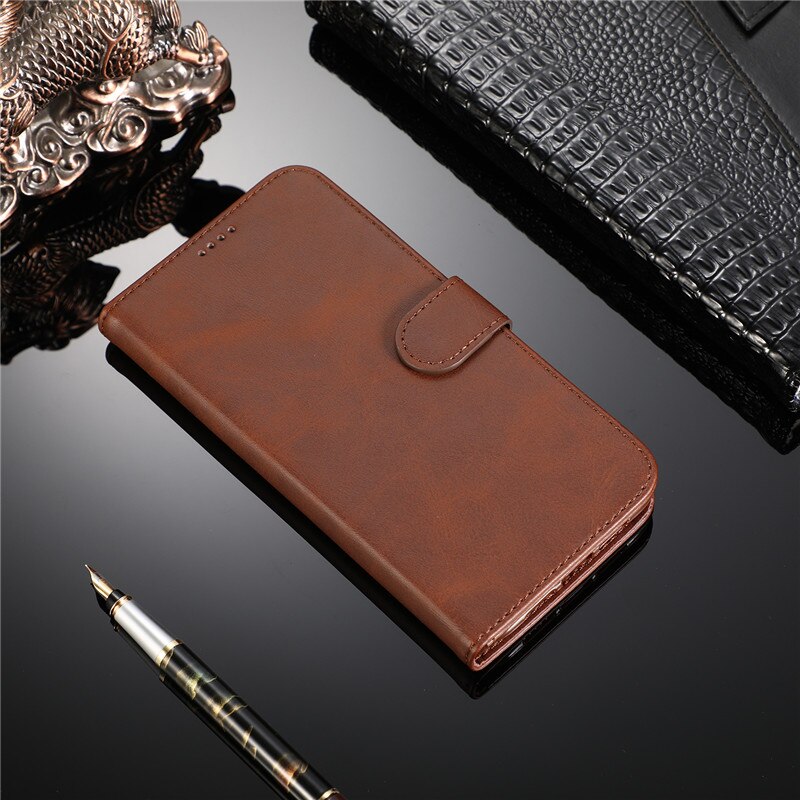 Flip Case Voor Tecno Camon 15 Air Case Wallet Leather & Silicone Cover Voor Tecno Camon 15 Air Camon15 Case terug Skin Cover Fundas: Tecno Camon 15 Air / Brown