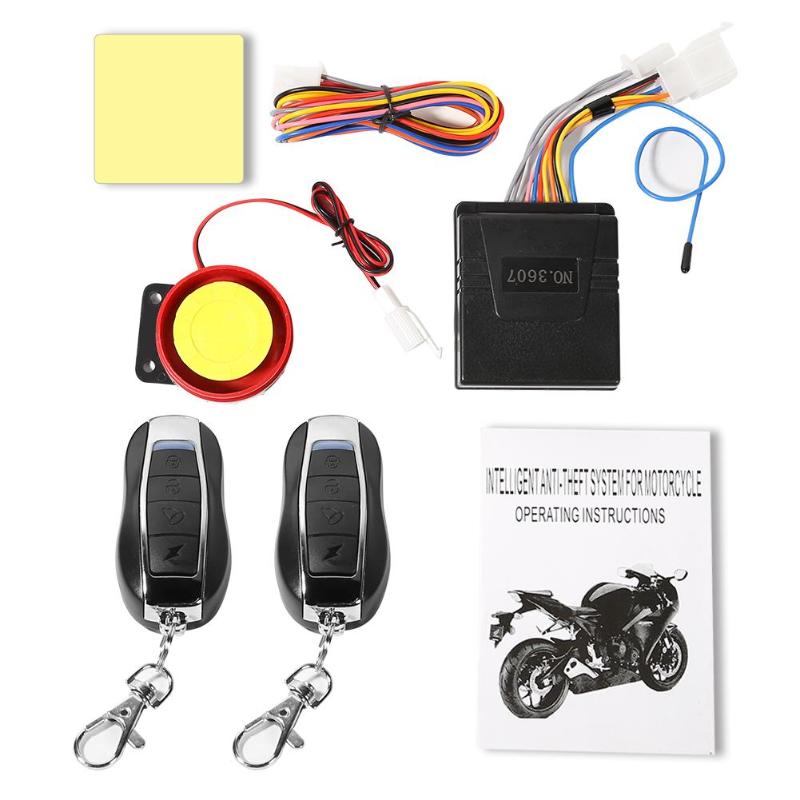 Motorcycle Alarm System Anti Theft Security System 2 Way Alarm Entry Car Lock Unlock for Scooter ATV Motorcycle