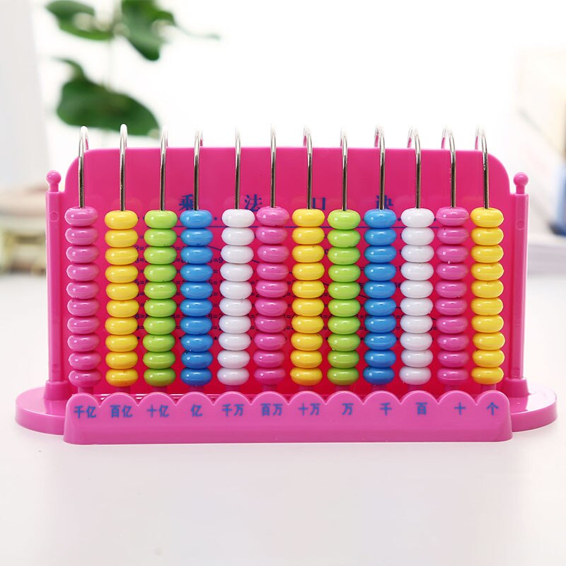 Børn matematik tolv linjer mod abacus aritmetik undervisningsstøtte matematik pædagogisk legetøj tidlig uddannelse papirvarer: Rosenrød