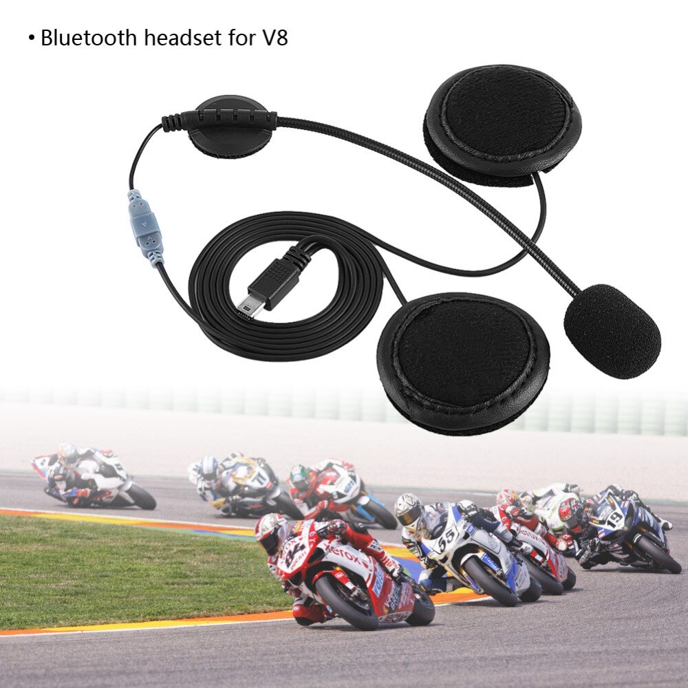 Bluetooth Headset Headphone Microphone Speaker Headsets And Helmet Intercom Clip For V8 Motorcycle Helmet Device Accessories