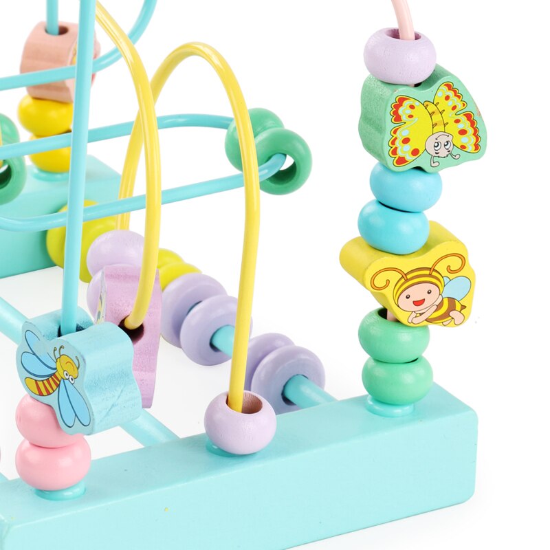 Cuentas alrededor de los macarrones, pulsera de cuentas para bebé de 6-12 meses, juguetes educativos para niño y niña de 1-2-3 años, de educación temprana