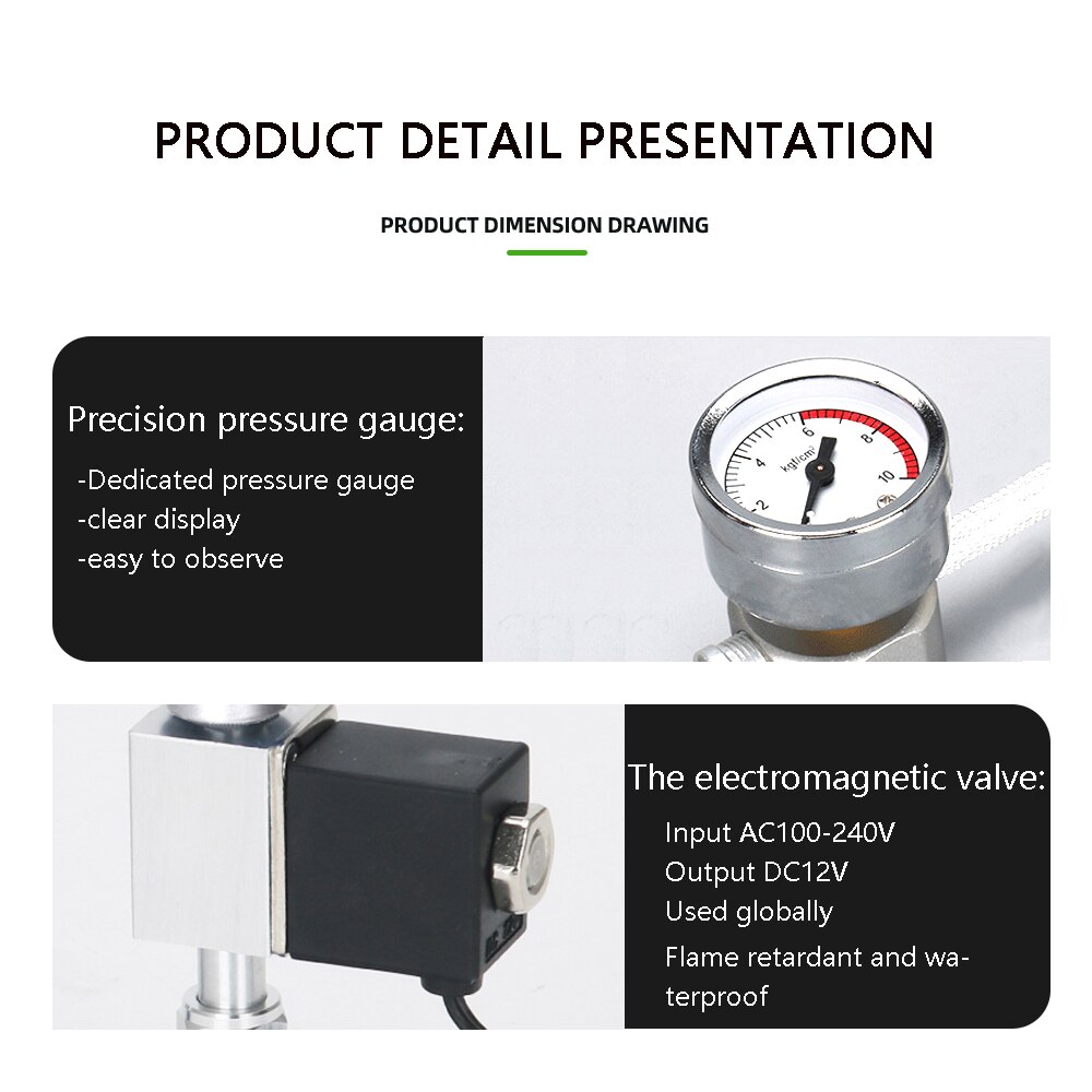 Aquarium DIY CO2 generator, bubble counter diffuser with solenoid valve,carbon dioxide reactor kit for control of aquatic plants