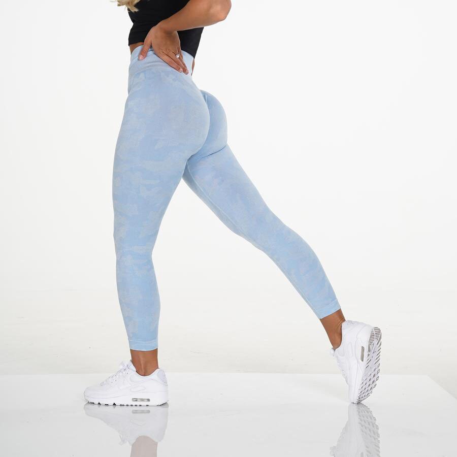 Leggings senza cuciture mimetici pantaloni da Yoga a vita alta da donna Scrunch Butt Leggings sportivi bottino calzamaglia Fitness Leggings da palestra abbigliamento sportivo