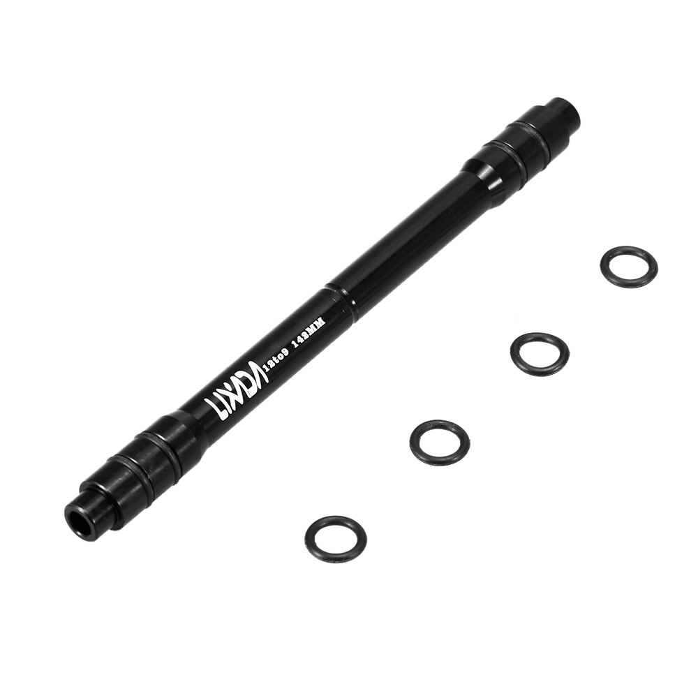 Lixada 12mm bis 9mm QR Adapter MTB Fahrrad Steckachse Hub schnell Freisetzung 135mm Fahrrad Vorderrad Hub Adapter: 12 zu 9 142mm  Schwarz