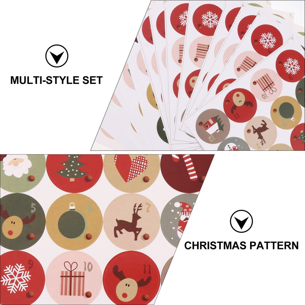 10 Vellen Zelfklevende Afdichting Stickers Kerst Cadeau Verpakking Zak Stickers
