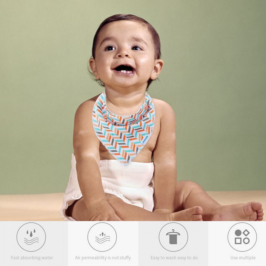 8 stuks/set baby kwijl slabbetjes meisjes driehoek dubbele lagen katoen zacht natuurlijk katoen baby kwijl slabbetje voor kwijlen super absorberend