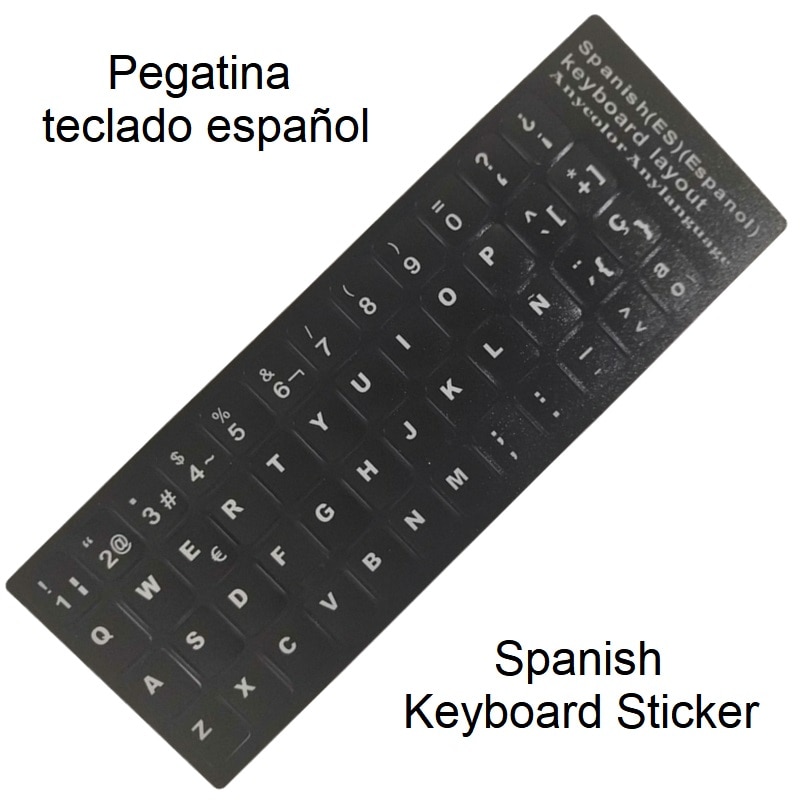 Spaans/Duits/Frans/Arabisch/Koreaans/Portugees/Hebreeuws/Russische Brief Toetsenbord Sticker Voor Laptop/Desktop Toetsenbord Cover Sticker