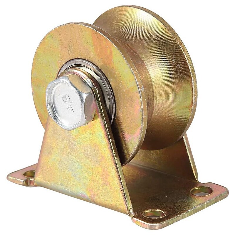 4 stk. 2 tommer u-type rillehjul kraftig hjul til omvendt spor rullende port industrielle maskiner wire reb rail