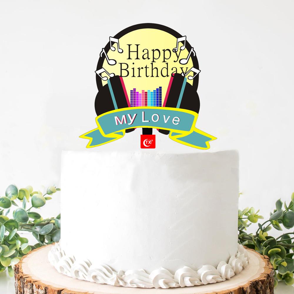 Happy Birthday Cake Topper Letter Acrylic Cake Topper For Kids Birthday Party Astronaut Spacecraft Cake Decorations Baby Shower: 8