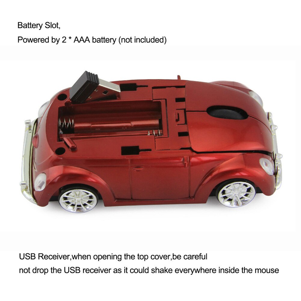 Mice Funny Car Shape Ergonomic Wireless Mouse with Receiver For PC Laptop Gaming mouse Mini Car mouse game mouse 2.4GHz