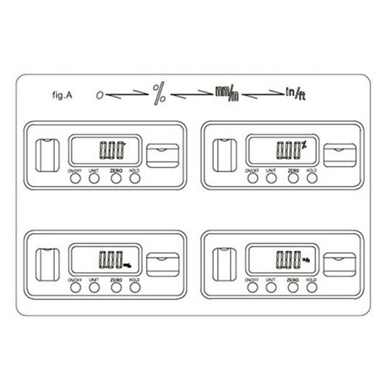 1pcs 4*90 Degree Inclinometer Magnet Digital Inclinometer Level Protractor Angle Finder Bevel Gauge Tool Parts