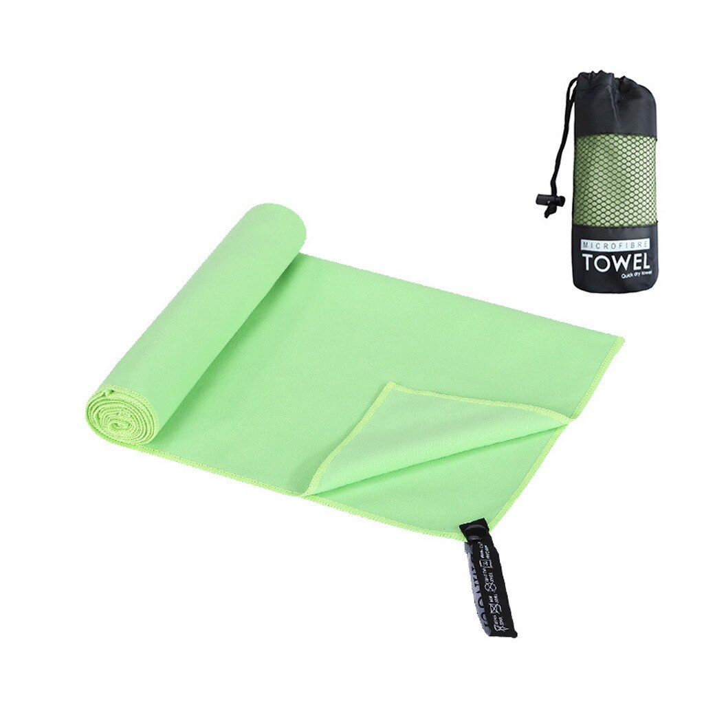 Microfiber Towels For Sports Fast Drying Super Absorbent Ultra Soft Lightweight Camping Gym Beach Swimming Hiking Yoga #PY: Green