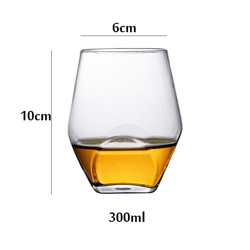 2Pcs Whiskey Glasses Scotch Glasses Whiskey Glasses Perfect for Scotch Lovers Glassware for Bourbon Rum Luxury Drinkware: Diamond