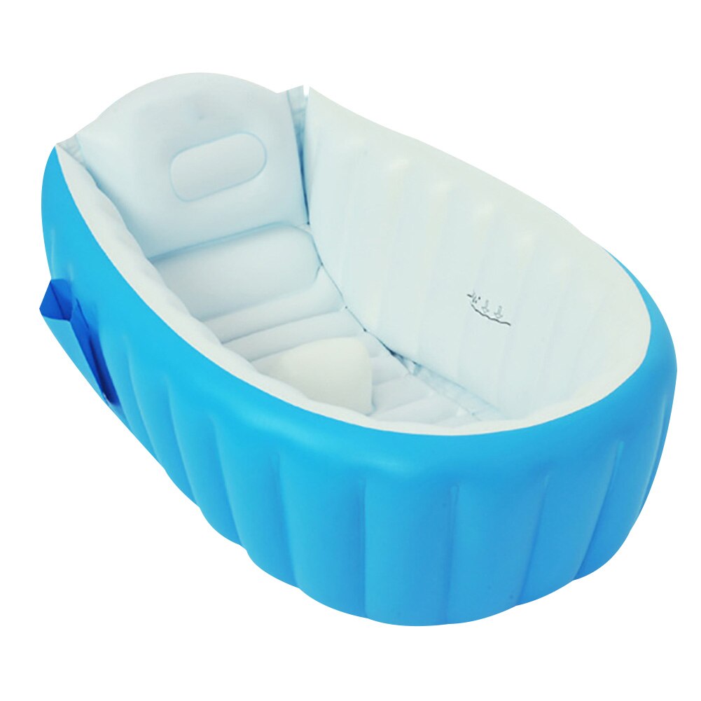 Portable Foldable Baby Infant Inflatable Bathtub Shower Basin Swimming Pool: Blue