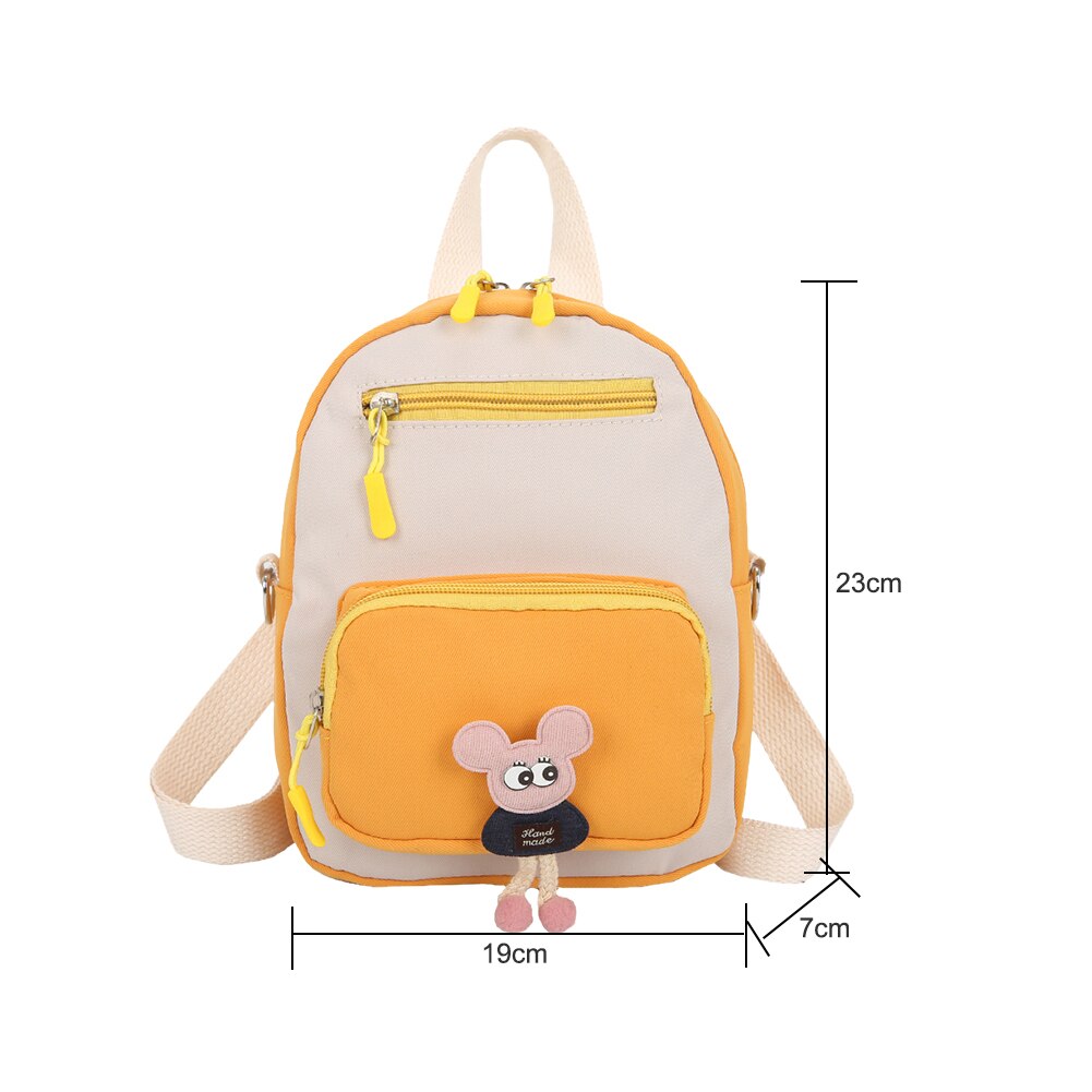 Neue Sommer Frauen Studenten Farbe Spleißen Multi Schichten Rucksack Nette Puppe Studenten Kleine Leinwand Rucksack Tornister