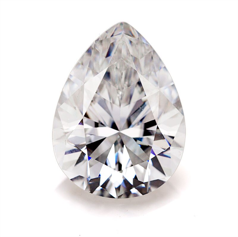 5x8mm corte de pêra em estoque por atacado de alta qualidade gh branco cor vvs pedra para jewlery que faz o preço pelo quilate aceitar personalizado