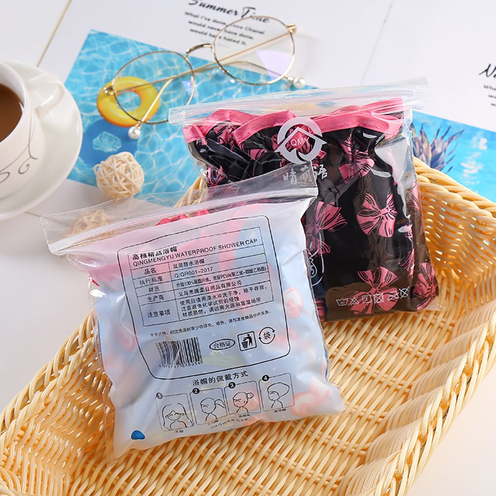 1PC Waterproof Bath Cap Thick Shower Hair Cover Soft Shower Hat Elastic Sleeping Cap Makeup Remover SPA Bathroom Accessories