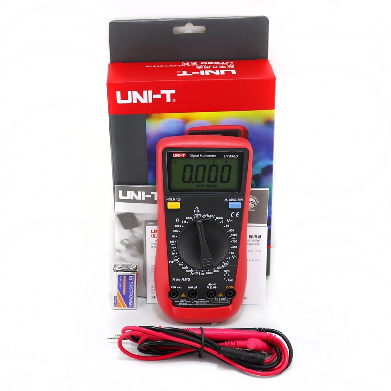 UNIT True RMS Multimeter Digital UT890D Manual Range AC DC Resistance Frequency Capacitor Tester Ammeter hFE Diode Multitester