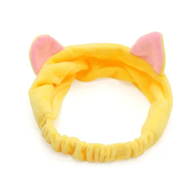 Meerdere stijlen Leuke elastische kattenoren hoofdbanden voor vrouwen meisjes make-up gezicht wassen hoofdband kapsel hoofddoek haaraccessoire: Black