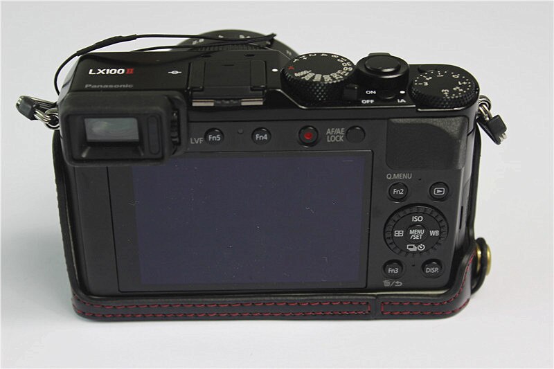 Pu Lederen Half Case Cover Voor Panasonic LX100II LX100M2 LX100 Mkii Camera Tas Shell Met Batterij Opening