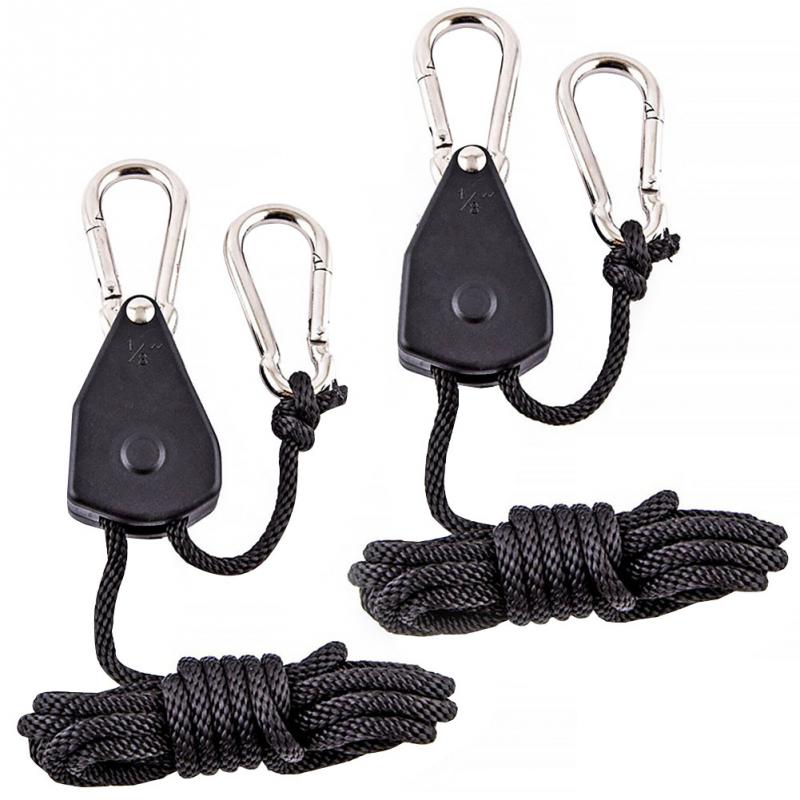 Beylsion 1 st växt odlingstält 1/8 tum nylon rep spärr yoyo hängare för odling tält rum fläkt kolfilter odlingslampor