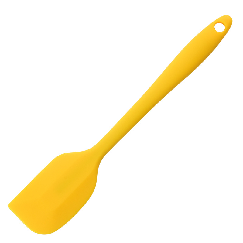 Soft Baking Spatula Multiple Color Silicone Baking Spatula Heat-Resistant Non-stick Cooking Kitchen Utensils Cake Brush Tools: yellow 21.5x4cm