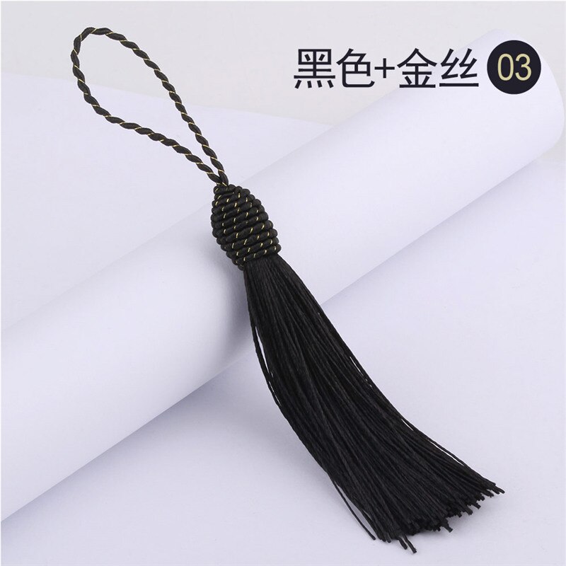 15cm Silk Tassel Fringe Sewing Bang Tassel Trim Key Tassels for Silk Tassels DIY Embellishment Curtain Accessories Parts: color 03