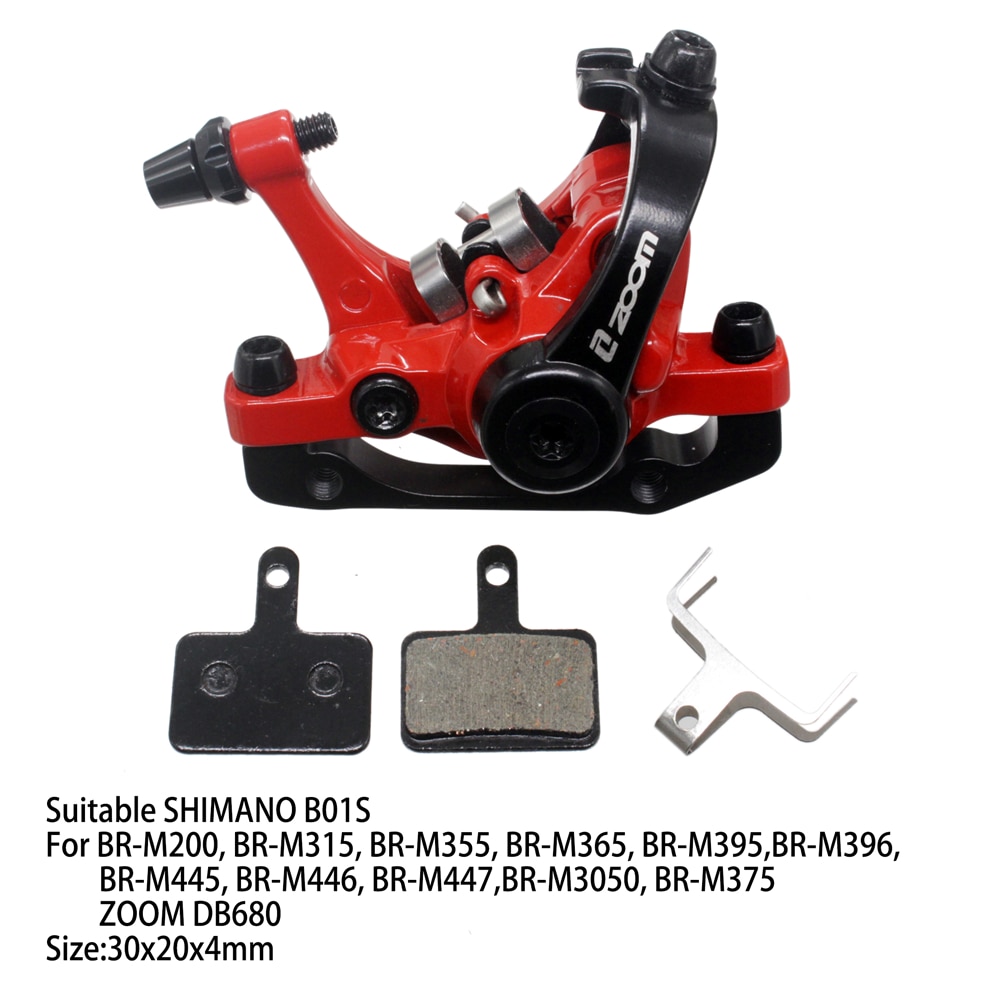 ZOOM Aluminum Alloy MTB bicycle Disc Brake Mountain Road MTB Bike Mechanical Caliper Disc Brakes Cycling Double Brake