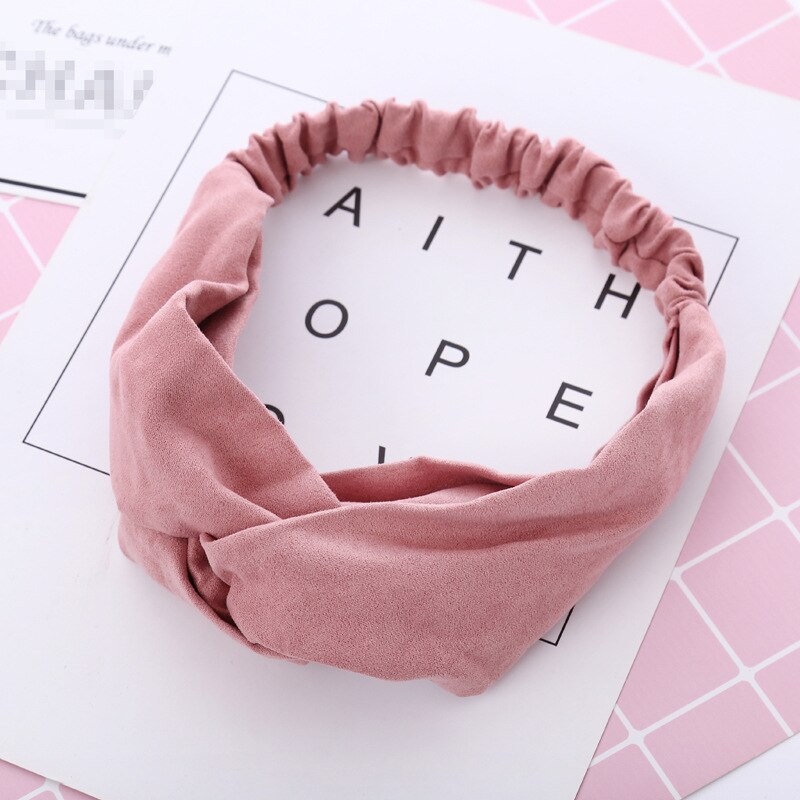 Bandeau en velours doré, couleur unie brillante, nœud croisé polyvalent, accessoires de cheveux pour femmes, Turban large pour dames: 1