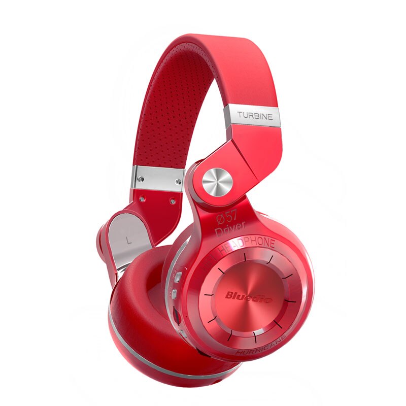 Bluedio T2 + casque stéréo sans fil Bluetooth 5.0 carte sd et casque radio FM avec micro sons de basses élevées: red bubble bag