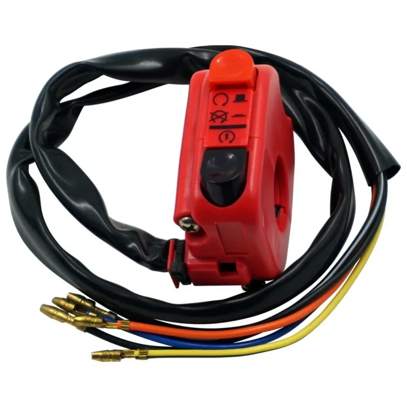 Universal Start Stop On Off Button Handlebar Motorcycle Mount Side Right Switch ATV Motor Bike Accessories Parts: Red